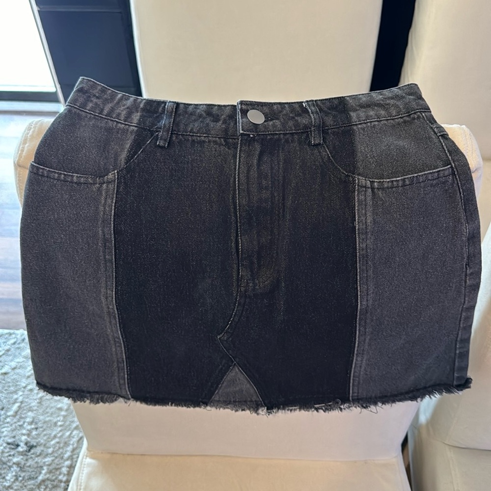 Altar’d State Black Two Toned Skirt